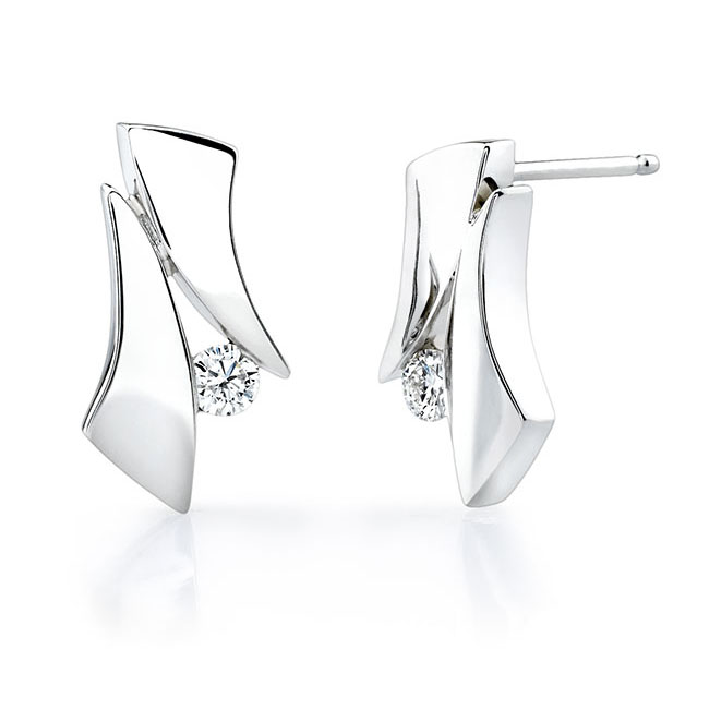 White Gold Diamond Earrings 6839ER