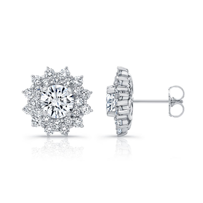 1.00ct. Double Halo Diamond Studs Image 2