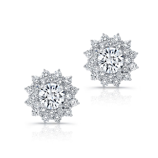 1.00ct. Double Halo Diamond Studs