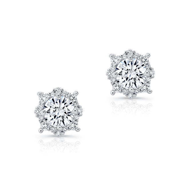 1.00ct. Unique Halo Diamond Studs