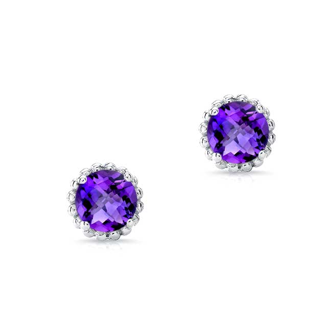 1.00ct. Amethyst Studs