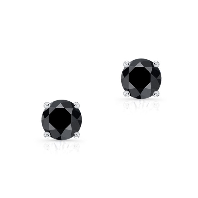 1 Carat Black Diamond Studs