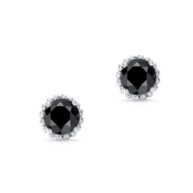 1.00ct. Black Diamond Studs