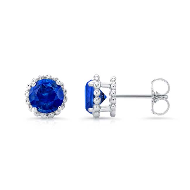 1.00ct. Blue Sapphire Studs Image 2