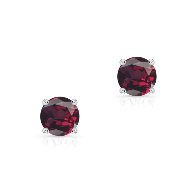 1 Carat Garnet Studs