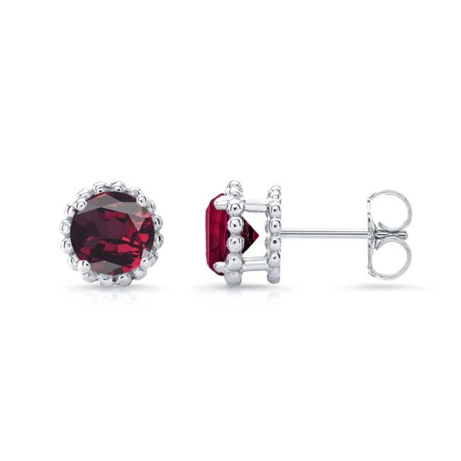 1.00ct. Garnet Studs Image 2