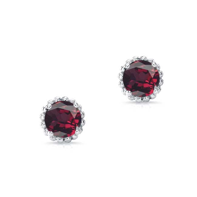 1.00ct. Garnet Studs