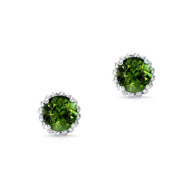 1.00ct. Green Tourmaline Studs