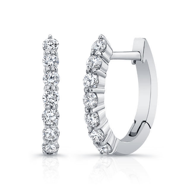 0.4 Carat Diamond Hoop Earrings