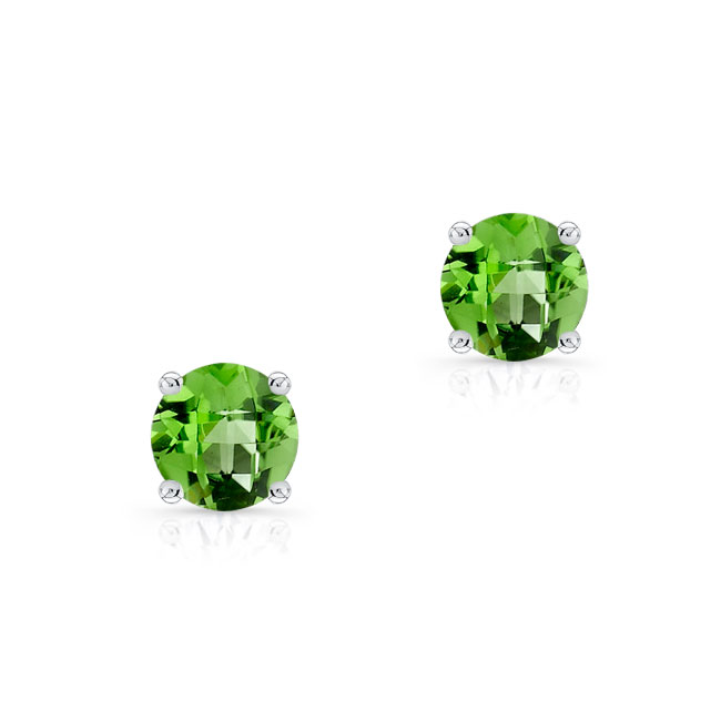 1 Carat Peridot Studs