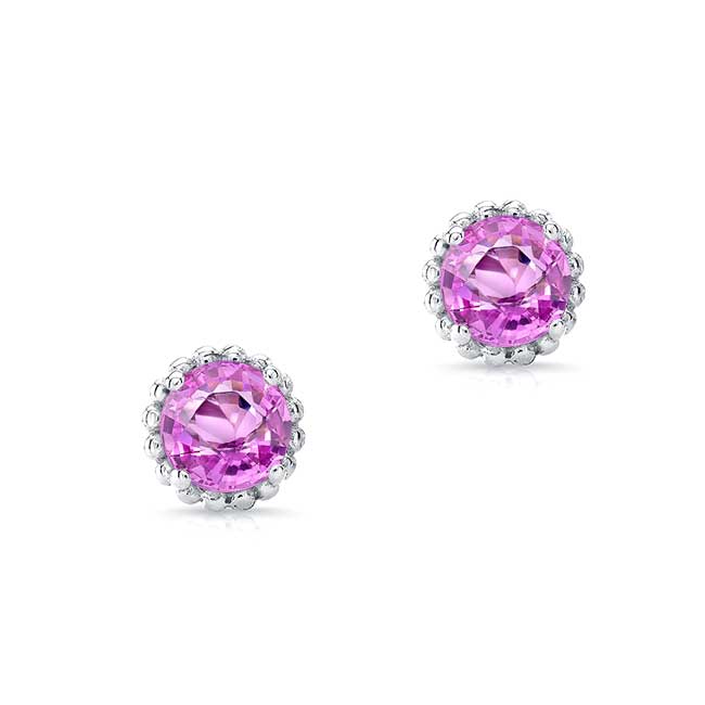 1.00ct. Pink Sapphire Studs