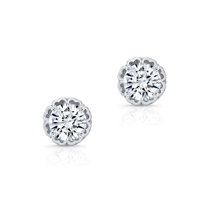 Unique 1 Carat Diamond Studs Image 2