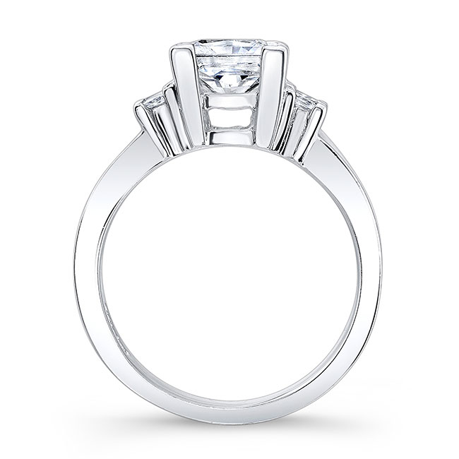 White Gold 5 Stone Moissanite Engagement Ring Image 2