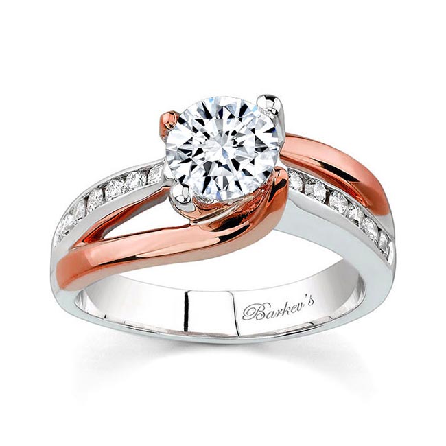 White Rose Gold 1 Ct Round Lab Diamond Ring