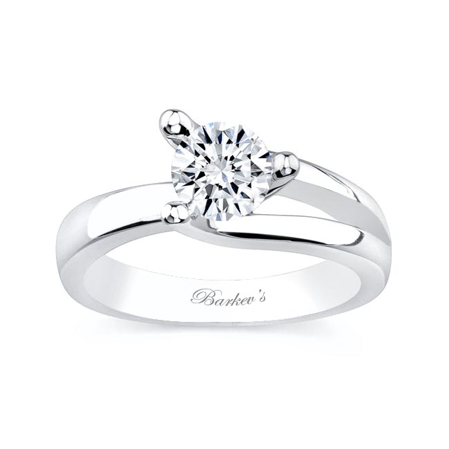 Platinum 1 Carat 3 Prong Moissanite Solitaire Ring