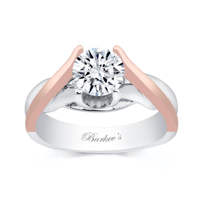 Crossover Moissanite Solitaire Ring