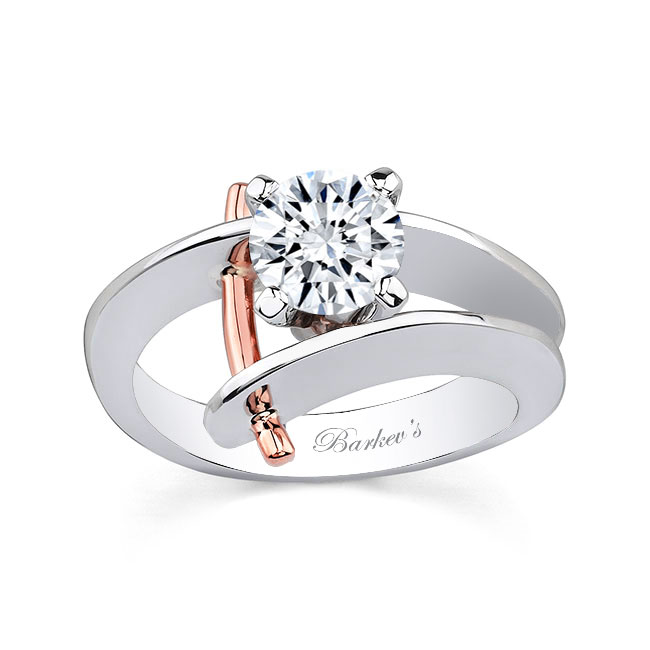 Open Solitaire Moissanite Ring