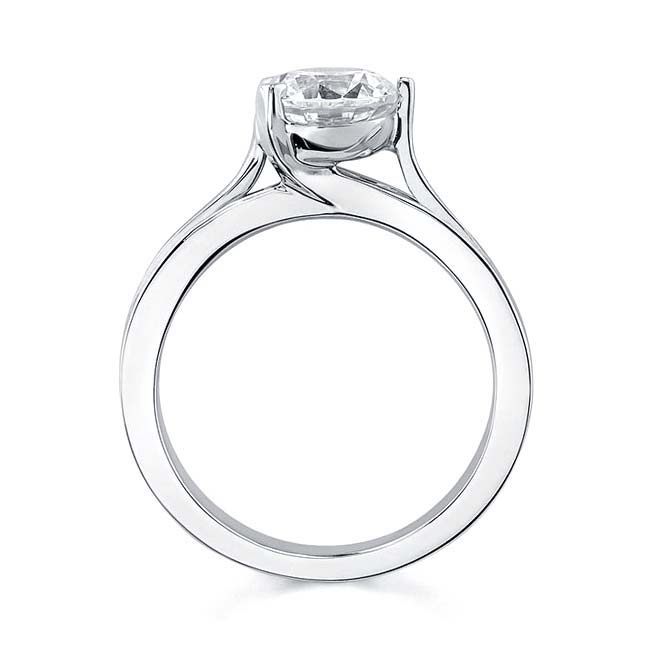 White Gold 3 Prong Solitaire Ring Image 2