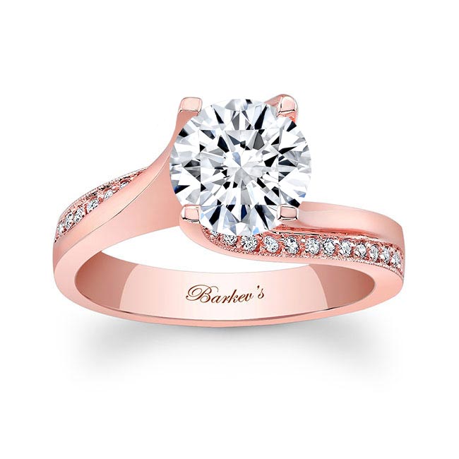 Rose Gold 2 Carat Round Cut Diamond Ring