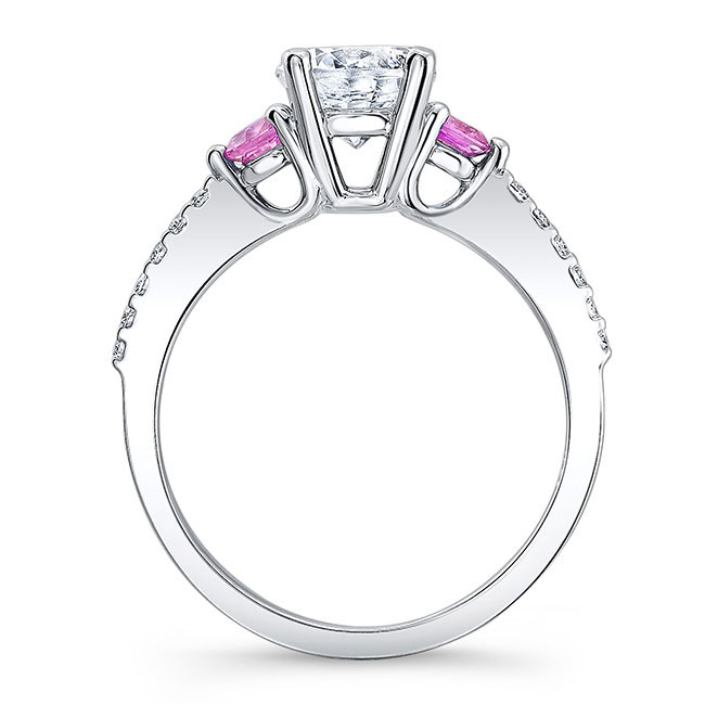 3 Stone Pink Sapphire Ring Image 2