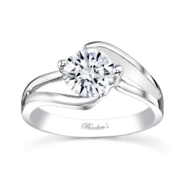 Half prong Moissanite Solitaire Ring