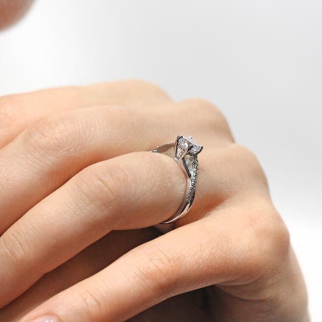 Simple Moissanite Ring Image 5