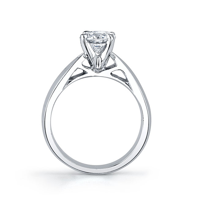 Pinched Solitaire Moissanite Ring Image 2