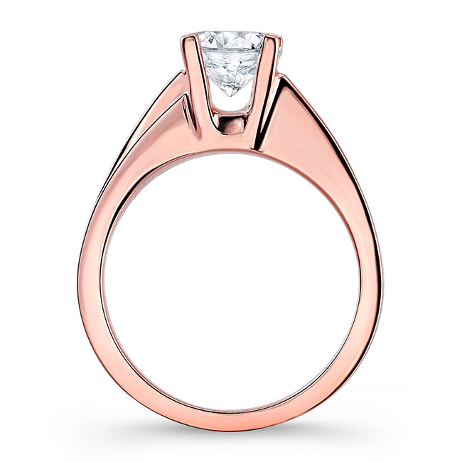 Rose Gold Channel Band Moissanite Ring Image 2