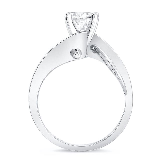 Wire Accent Moissanite Solitaire Ring Image 2