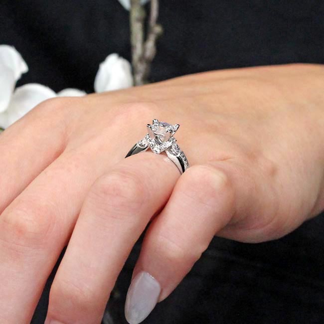 Princess Cut Three Stone Ring Image 5