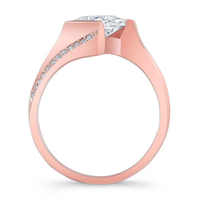 Rose Gold Asscher Cut Square Diamond Ring Image 2