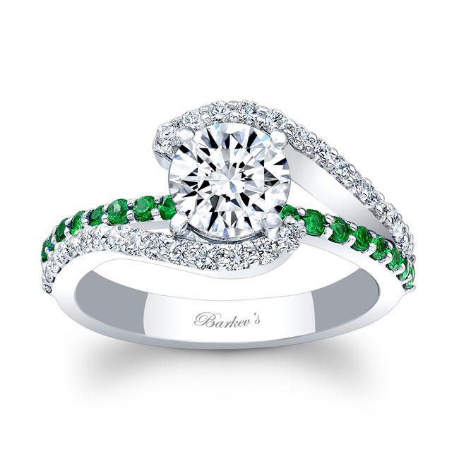 1 Carat Diamond And Tsavorite Ring