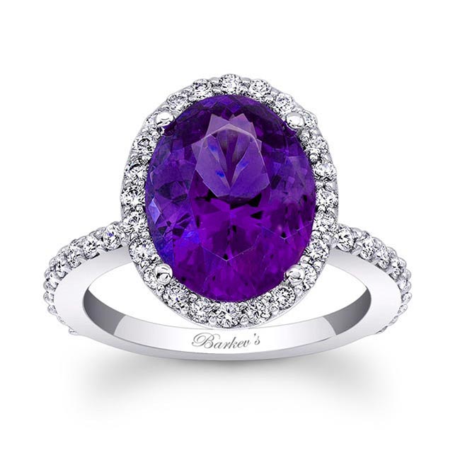 3.5 Carat Oval Amethyst Ring