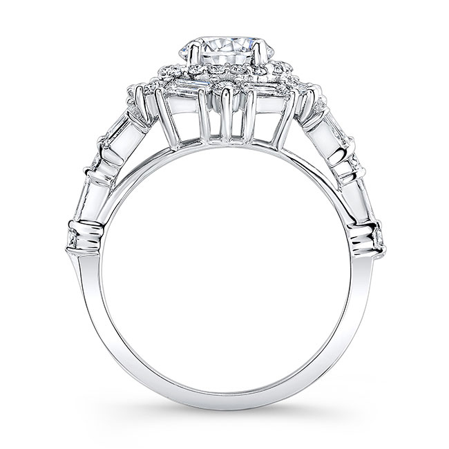 Vintage Baguette Moissanite Engagement Ring Image 2