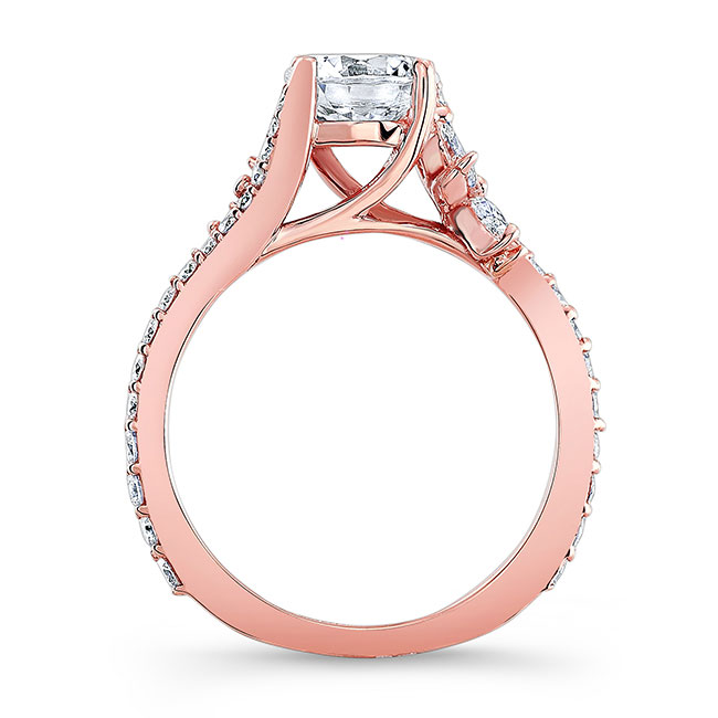 Rose Gold 1 Carat Round Diamond Ring Image 2