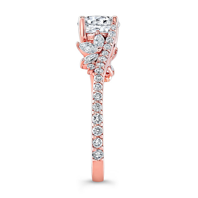 Rose Gold 1 Carat Round Diamond Ring Image 3