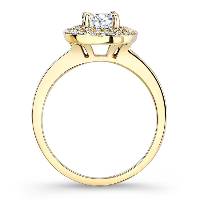 Yellow Gold Double Halo Engagement Ring Image 2