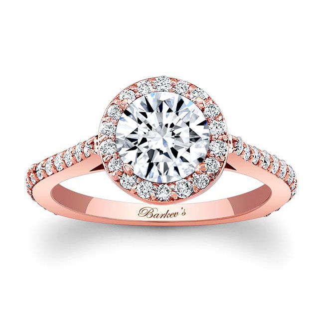 Rose Gold Halo Ring Setting