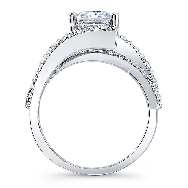 Split Shank Princess Cut Moissanite Ring Image 2