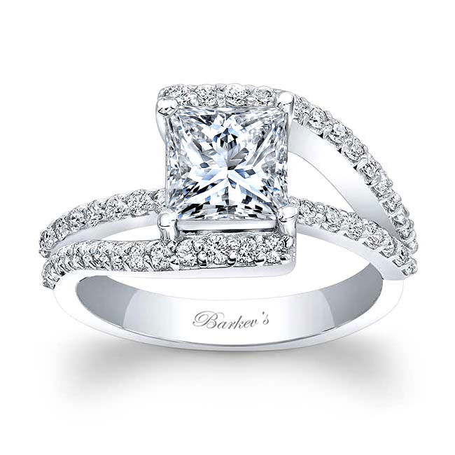 Split Shank Princess Cut Moissanite Ring