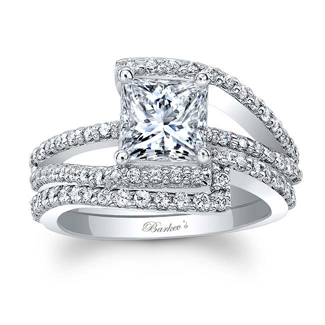 Split Shank Princess Cut Bridal Set