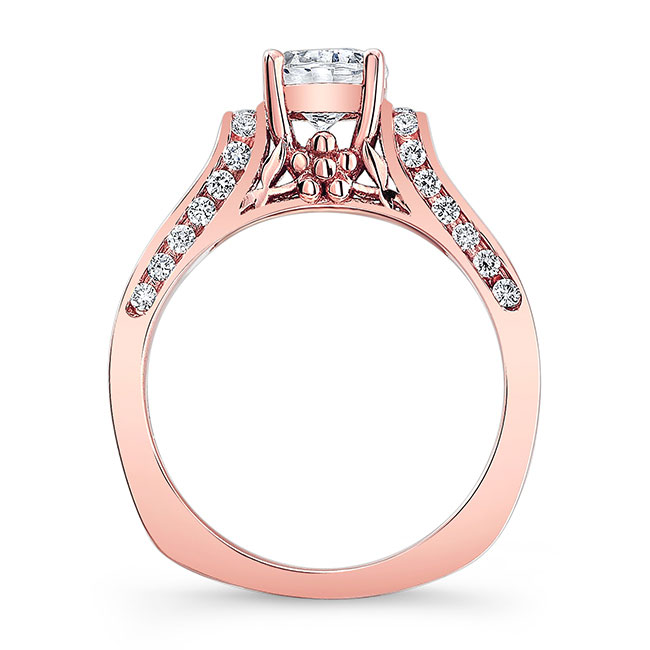 Rose Gold Cathedral Setting Ring Image 2