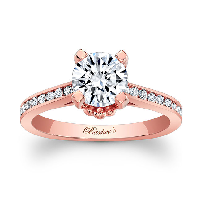 Rose Gold Channel Set Diamond Ring