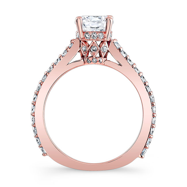 Rose Gold Traditional Lab Grown Diamond Ring Set Image 2