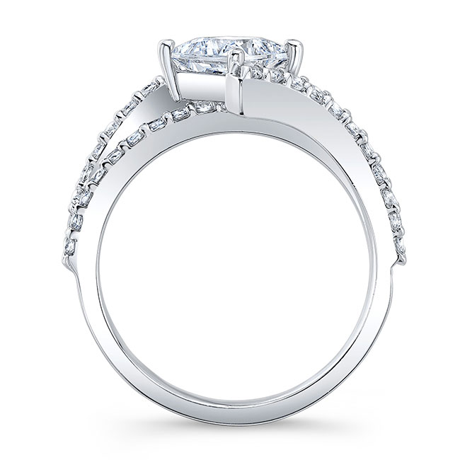 Kite Set Moissanite Engagement Ring Image 2