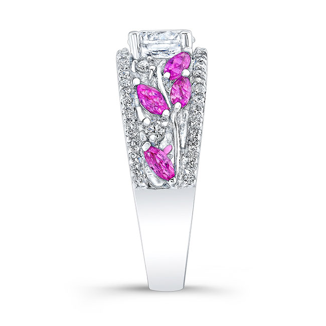 Vine Pink Sapphire Accent Ring Image 3