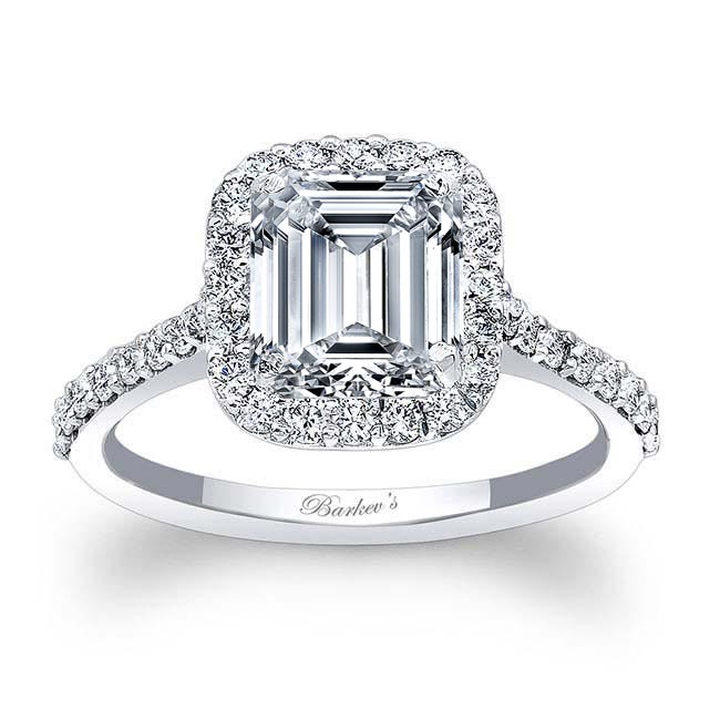 Emerald Cut Diamond Halo Ring