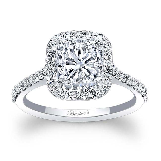 Radiant Cut Diamond Halo Ring