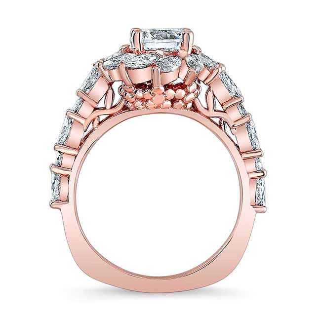 Rose Gold Sunflower Engagement Ring Image 2