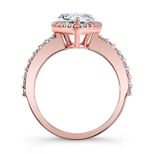 Rose Gold Pear Shaped Moissanite Ring Image 2